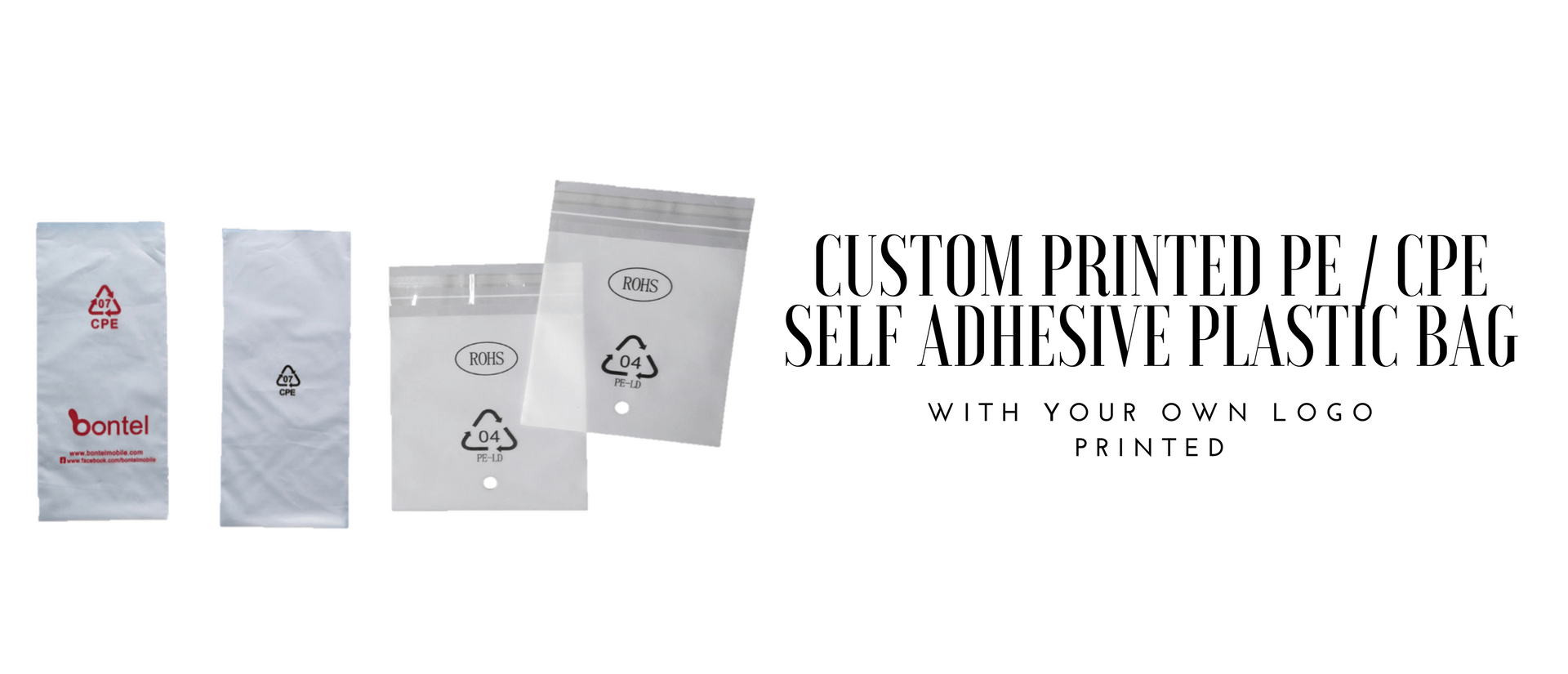 PE / CPE Self Adhesive Plastic Bag