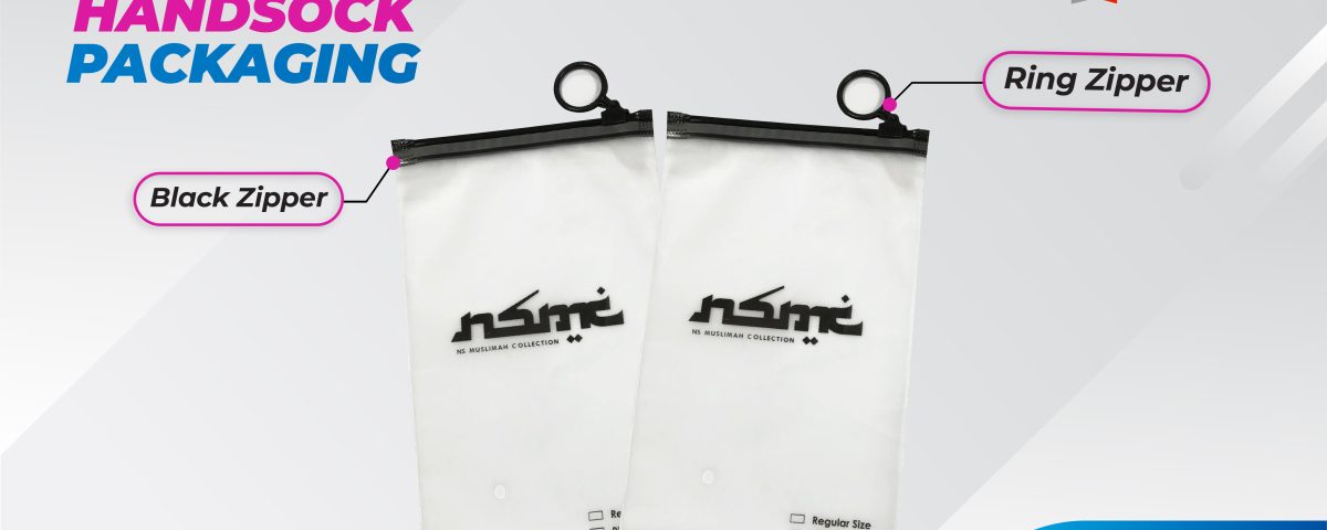 ziplock utk tudung beserta logo brand