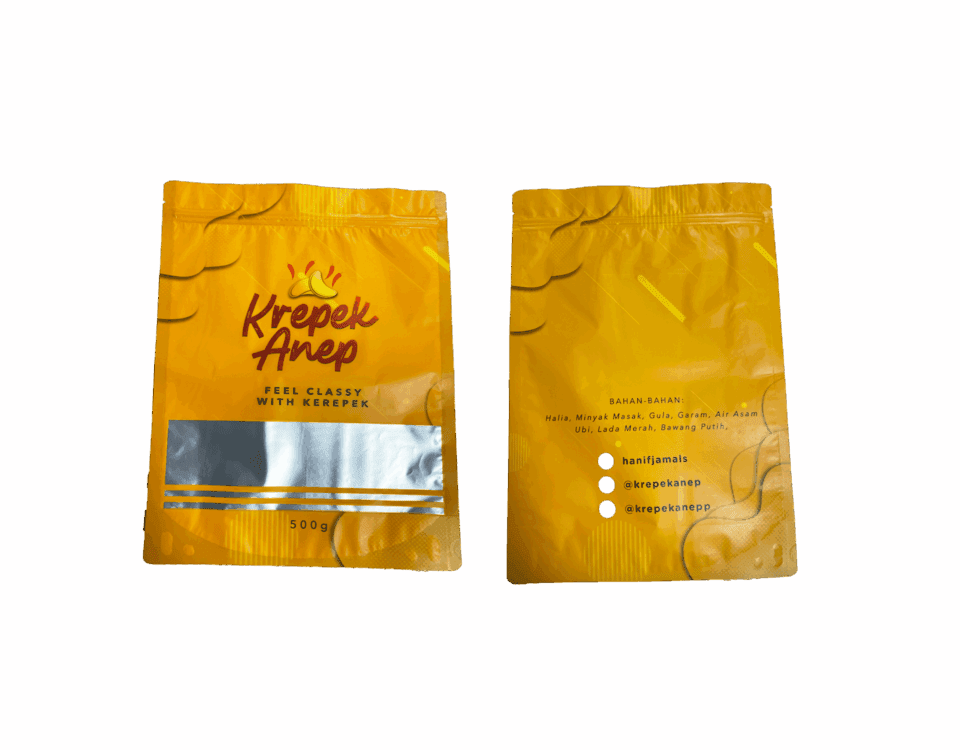 Beg ziplock plastik dengan slider top untuk pembungkusan makanan